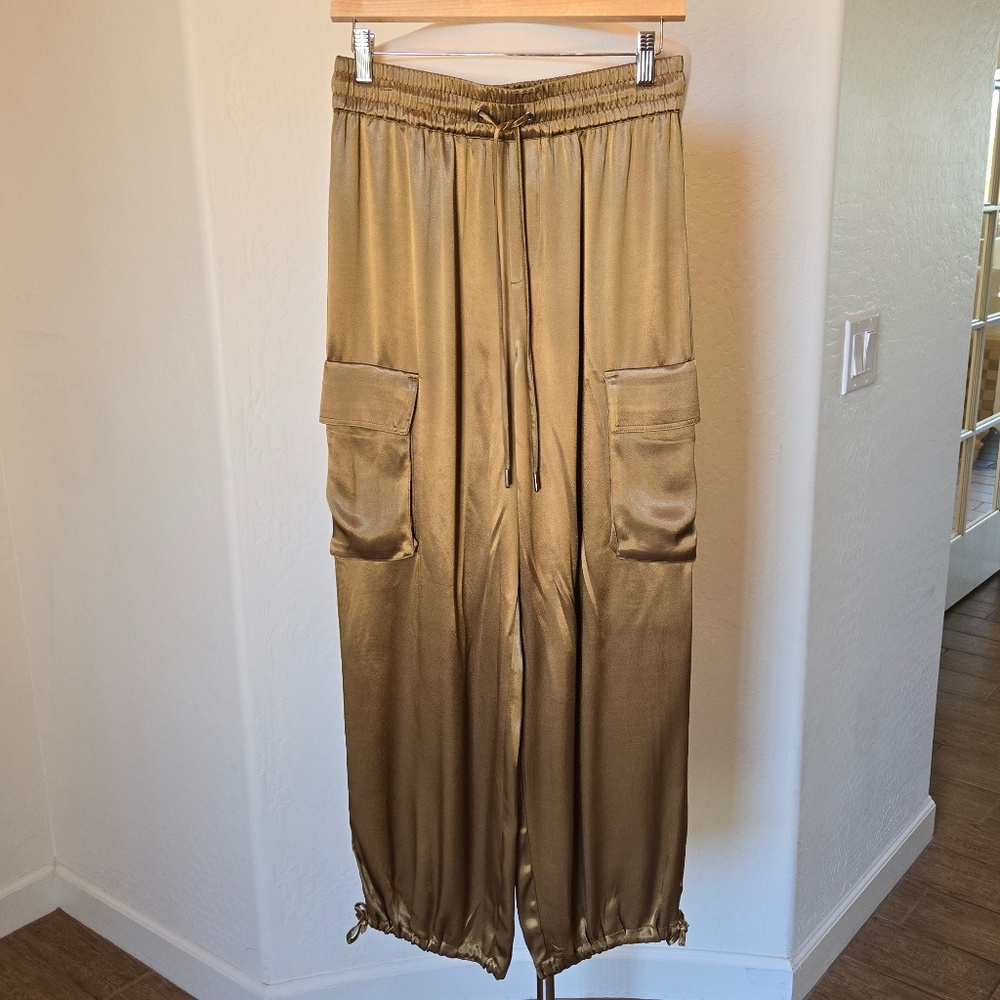 Rachel Zoe Satin Cargo Pants
